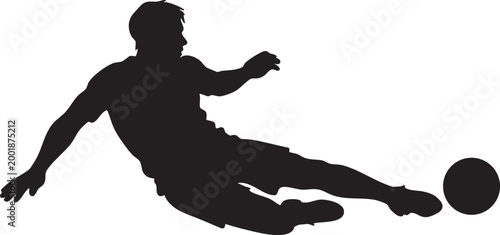 Black Soccer, Football Silhouettes, art vector design