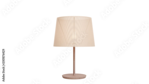 Obraz na płótnie Minimalist Table Lamp on Black Background