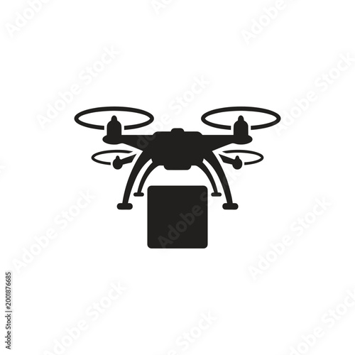 Drone delivering package for modern logistics