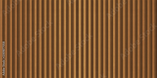 SEAMLESS background of honey brown wooden wall panel, natural wood paneling texture, decorative accent wall or acoustic panel design, repeating pattern.