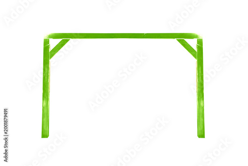 Fotografía Wooden frame of building, paint on beautiful green color