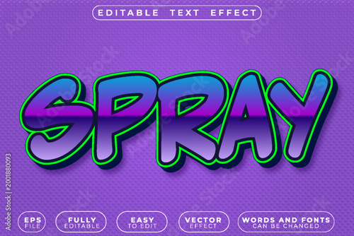  Spray Mist Fresh Vector Fully Editable Smart Object Text Effect