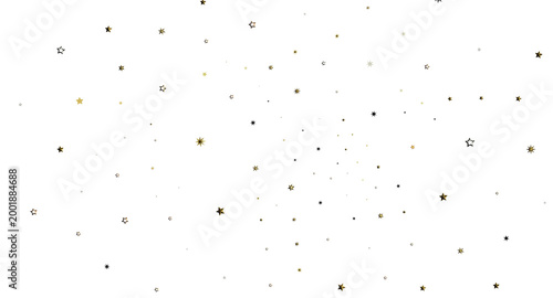Tableau sur toile Golden star confetti on a white background, perfect for celebrations, holidays, and design projects