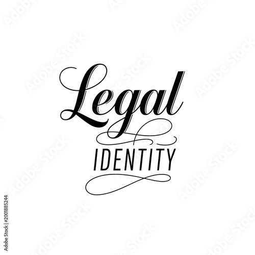 Legal identity text logo design.