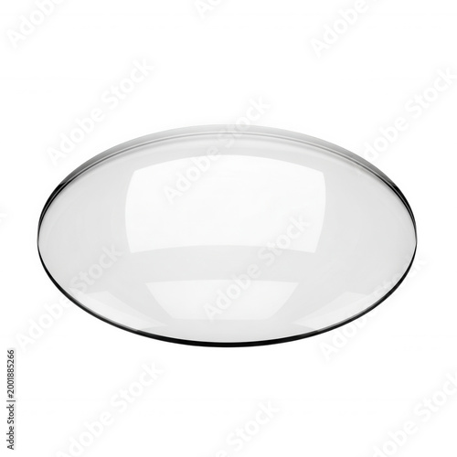 A circular, white, frosted glass dome ceiling light fixture isolated against a solid black background, showing soft glowing illumination