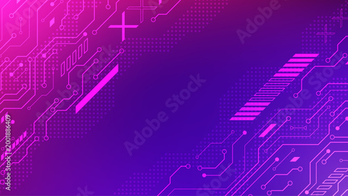 Technology background with circuit lines. Futuristic digital design