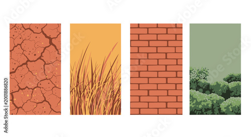 Texture backgrounds, seamless patterns, earthy tones, nature textures, vector graphics