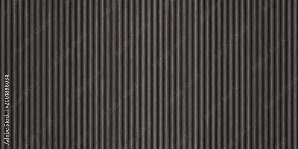 Obraz premium SEAMLESS background of dark gray wooden wall panel, natural wood paneling texture, decorative accent wall or acoustic panel design, repeating pattern.