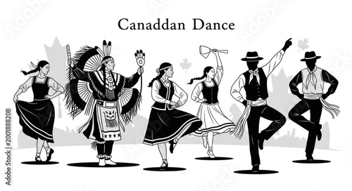Canadian Dance Performance Featuring Traditional Costumes and Movements.