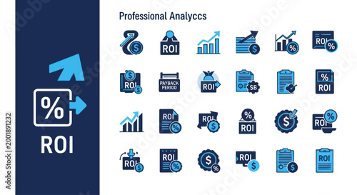 ROI icons and infographics