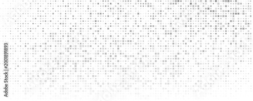 Random halftone. Pointillism style. Background with irregular, chaotic dots, points, circle. Abstract monochrome pattern.