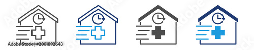 Φωτογραφία urgent care icon set multiple style