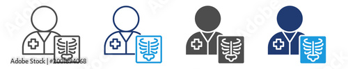 radiologist icon set multiple style