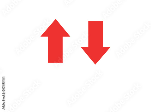 Free Download Red up and down arrows a simple directional graphic - GFXLoad