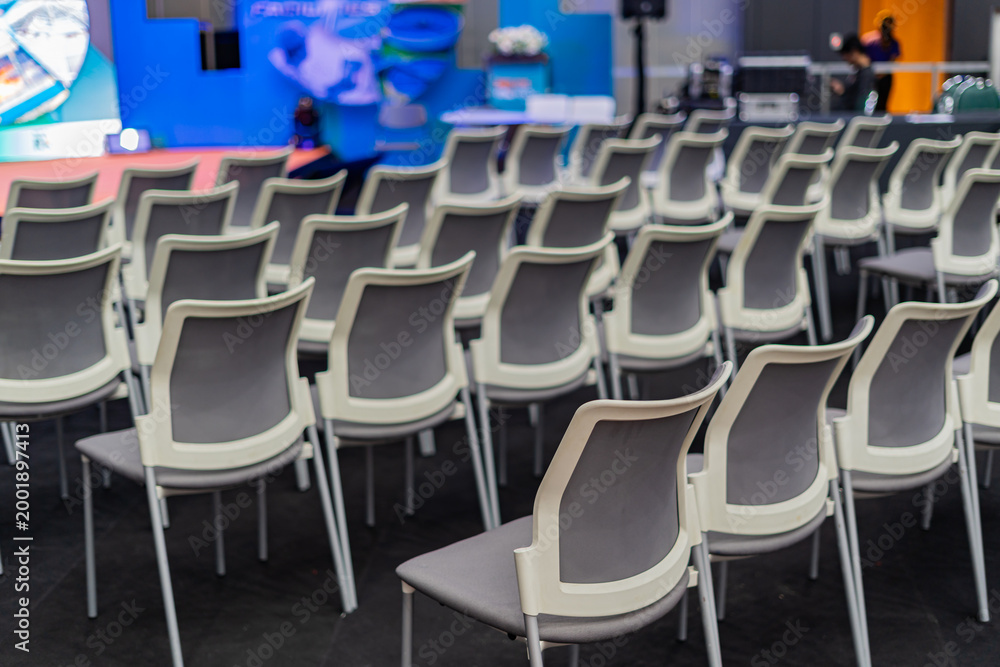 Obraz premium Seminar seating chair Business conference in the convention center