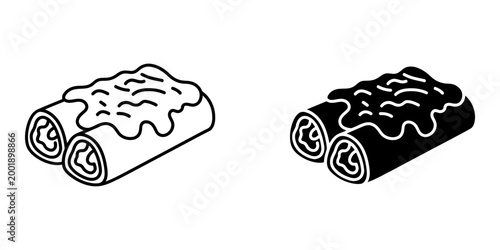 Hot pancake line and glyph icon, food and dessert, sweet breakfast sign, vector graphics, a linear pattern on a white background, eps 10.
