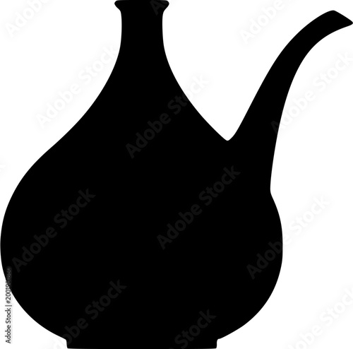 This elegant ceramic neti pot features a minimalist design with a slender neck and rounded body, perfect