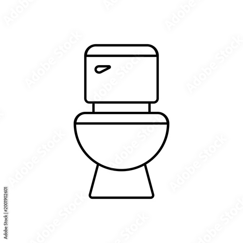Toilet Vector Icon Illustration On Isolated Background.