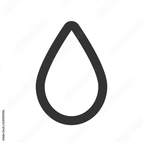 Water Drop Line Vector Icon for Liquid Purity and Nature Conservation