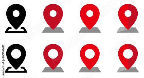 地図・マップのピンのアイコンイラスト