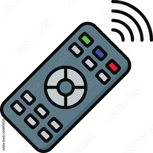 Remote control with signal transmission.