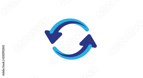 refresh arrows icon in blue and white