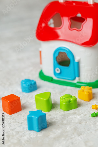 Billede på lærred colorful shape sorter blocks for baby learning and early development