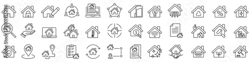 House icon vector set. Home illustration sign collection. Building symbol or logo.