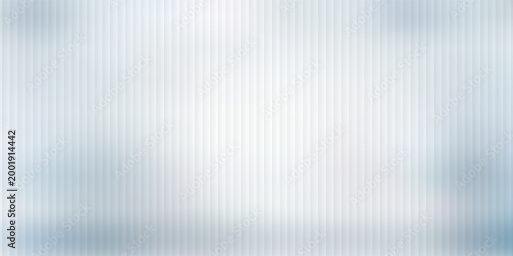 Fototapeta premium Vector ribbed glass texture background. Blue white grey ribbed glass. Natural color. Mesh gradient. acrylic ribbed bath surface. Reeded glass background semitransparent overlay. Bath wall window