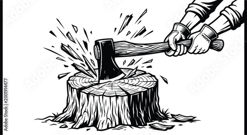 Steampunk heart illustration with gears and roots black and white