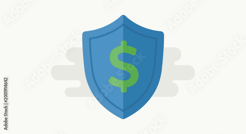 financial protection shield with dollar sign icon