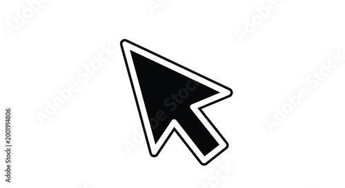 cursor pointer icon on white background high quality