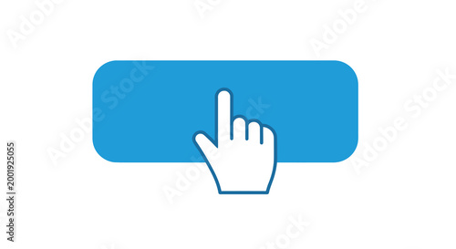 clickable button icon with hand cursor high quality