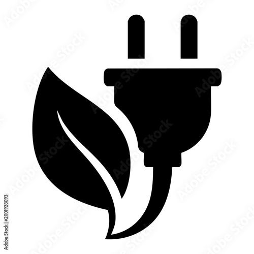 Eco-Energy: A symbolic image that highlights sustainable energy, depicting a leaf and a plug representing the green revolution and environmental conservation.