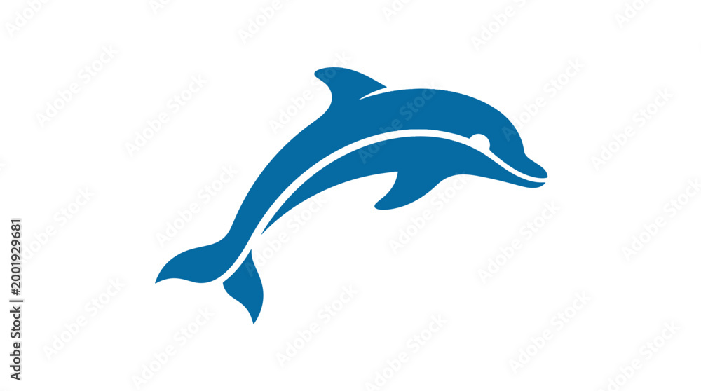 Fototapeta premium Minimalis modern dolphins logo