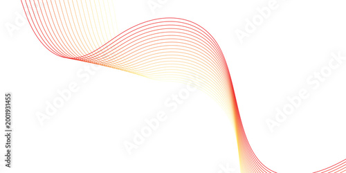 Abstract colorful flowing wave ribbon on light background, vibrant gradient lines with smooth curves and dynamic motion, modern minimal design for digital technology backdrop use