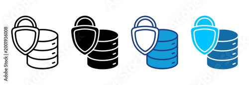 Security Icon Set Multiple Style Vector Illustration