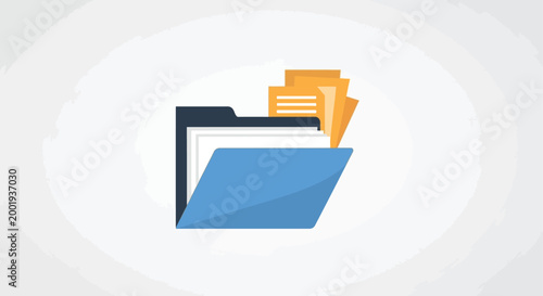 folder icon with documents inside high quality professional
