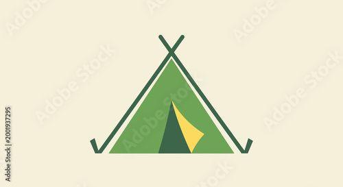 tent design with green and yellow colors