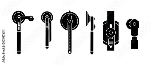 Obraz na płótnie Glass Cutter Tool Set, Manual Industrial Glazier Cutting Equipment, Professional