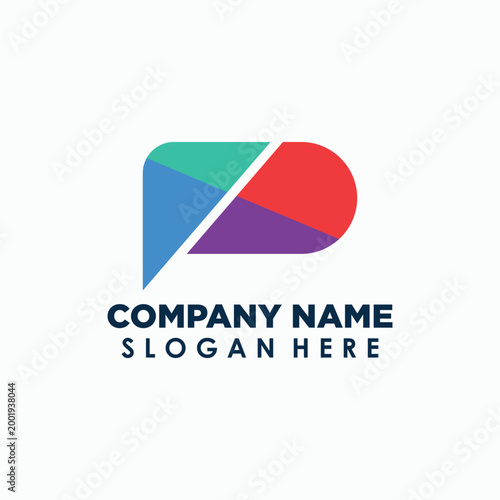 letter P and P logo concept, alphabet logo template