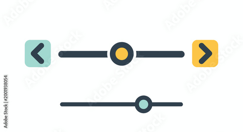 slider control icon with directional arrows and thumb