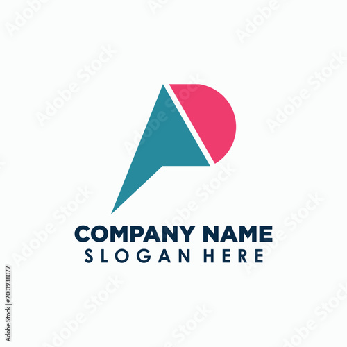 letter P and D icon design vector, alphabet and modern logos