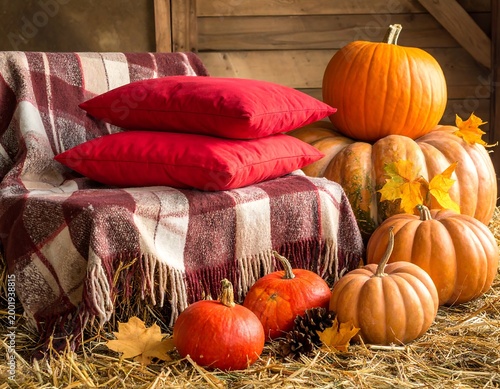 Autumn Still Life Pumpkins.