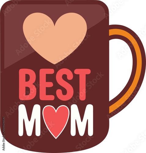 Coffee Mug: With a heart on the side or "Best Mom" text.
