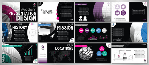 Modern business presentation template - vector illustration