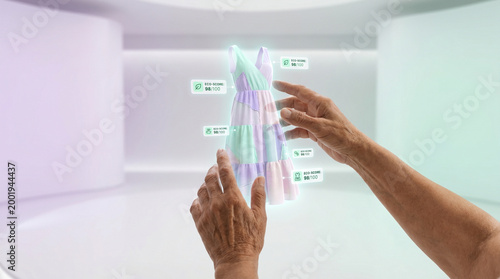 Virtual Try-On: Hands Interacting with a 3D Dress Model  