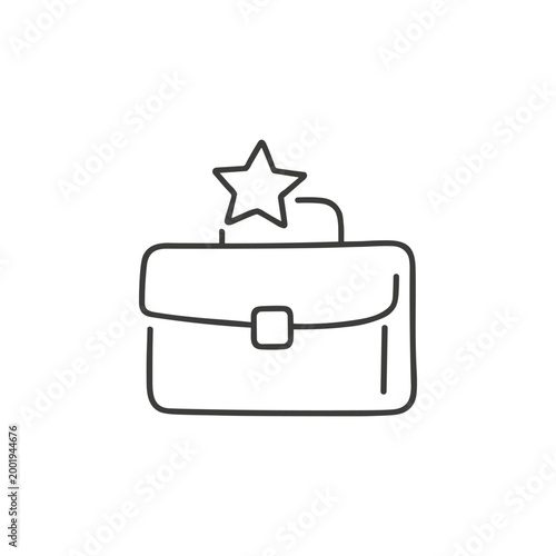 Briefcase with Star Icon