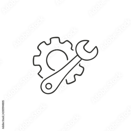 Gear and Wrench Icon
