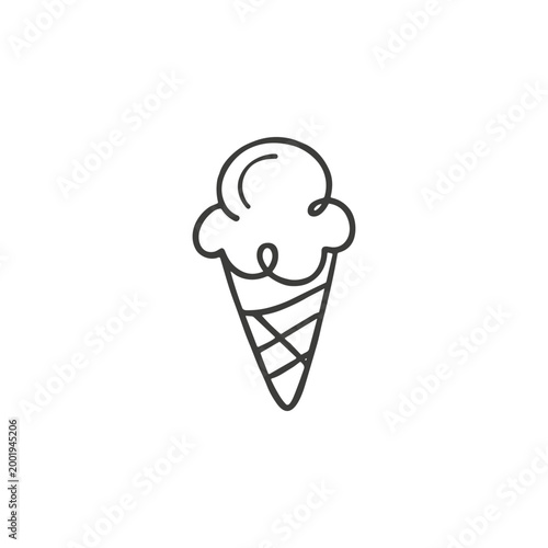 Simple Ice Cream Cone Icon